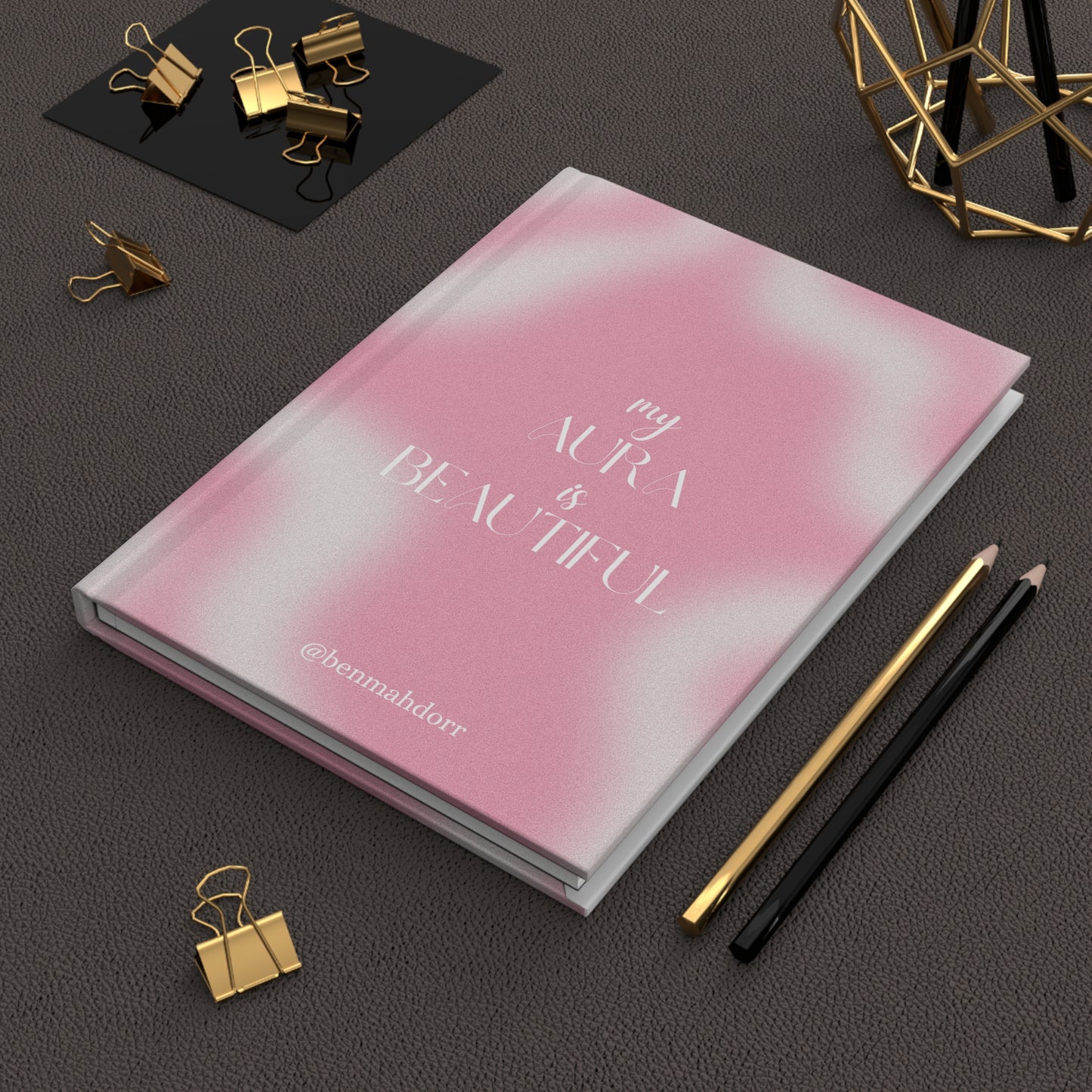 Notebook | "My Aura Is Beautiful" Pink Aesthetic Guided Notebook